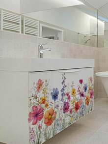 1PC/2pcs Removable PVC Wall Decals – [Flowers, Birds, Peach Branches, Flowers And Grass]Self-Adhesive Waterproof Wall Stickers For Home Decor, Room Decor, Wall Decor, And Kitchen – Easy To Apply, Ideal For Living Room, Bedroom, Or Office