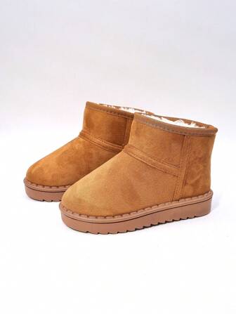 Cozy Pixies Autumn/Winter Casual Versatile Fashionable Warm Plush Cute Soft Baby Snow Boots, Ankle Boots, Slippers