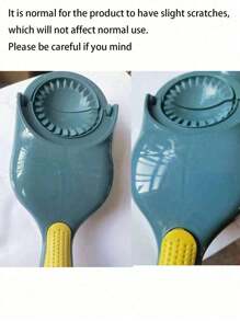 1 pieza Máquina para hacer masa de empanadillas 2 en 1, herramienta creativa para hacer empanadillas, máquina de empanadillas DIY, máquina de empanadillas manual, máquina prensadora de masa, utensilio de cocina - Multicolor - Ver 7