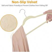 Percha de terciopelo ABUELA TIBURÓN ABUELA TIBURÓN, percha ahorradora de espacio con dos muescas antideslizantes y gancho de 360° para tirantes, abrigos, chaquetas y trajes