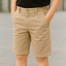 Casual Bermuda Social Boy Baby Children And Teenagers Comfortable Elegant And Modern Various Colors PREMIUM Fabric Fast Delivery - 卡其色 - 查看 2