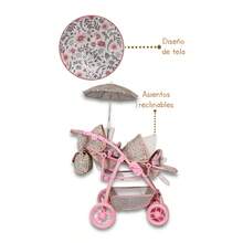 Carriola para Muñecas Diseño Moderno New Noni Modelo IS-9662 D Cochecito Plegable de Juguete para Niñas Accesorio para Juego de Rol y Simulación Ligero y Portátil Regalo Ideal para Cumpleaños y Fiestas - Rosa - Ver 3
