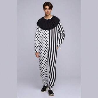 角色扮演服装恐怖狂欢节派对礼服帽子杀手小丑连体衣万圣节服装