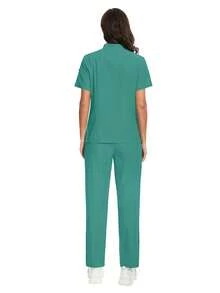Uniform, Nurse Supplies, Top And Pants Set, Surgical Gown, Clinical Uniform, Beauty Salon, Spa, Hospital, Work Outfit Set - Green - View 8