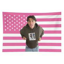Movie Celebrity Actor Malachi Tapestry Barton Pink Art Flag Tapestry For Room Aesthetic Living Room Bedroom College Dorm Decor Pink Gift - Pink - View 2