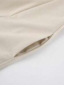 Womens Linen Wrap Dress Backless Maxi Sleeveless Two Colors Ivory And Linen Beige Beach Wedding Guest Dress High Waist Vacation Long Dress - 米色 - 查看 10