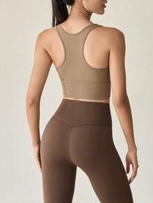 无缝工字背运动文胸 - 黑色 - 查看 4