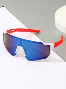 1 件儿童时尚彩色护目镜，男孩女孩骑行运动滑雪登山经典一体式防护眼镜，适合旅行户外活动 - 彩色 - 查看 15