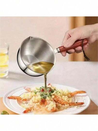 Stainless Steel Mini Oil Pot, Multi-Function Oil Heating Pot For Home Cooking