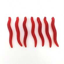 50/100pcs Soft Red Worm Lure 3.5cm Lifelike Artificial Earthworm Bait Fishy Smell Bass Lure Fishing Tackle