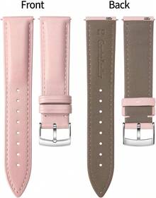 Correas de Reloj de Cuero de Liberación Rápida Correa de Reloj de Reemplazo de Piel de Calf Multicolor para Hombres y Mujeres 12mm 14mm 16mm 18mm 19mm 20mm 21mm 22mm - Blanco - Ver 8