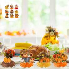 Brighten Up Your Thanksgiving With Colorful Honeycomb Decorations - Set The Mood For A Festive Feast - Colorful - View 4