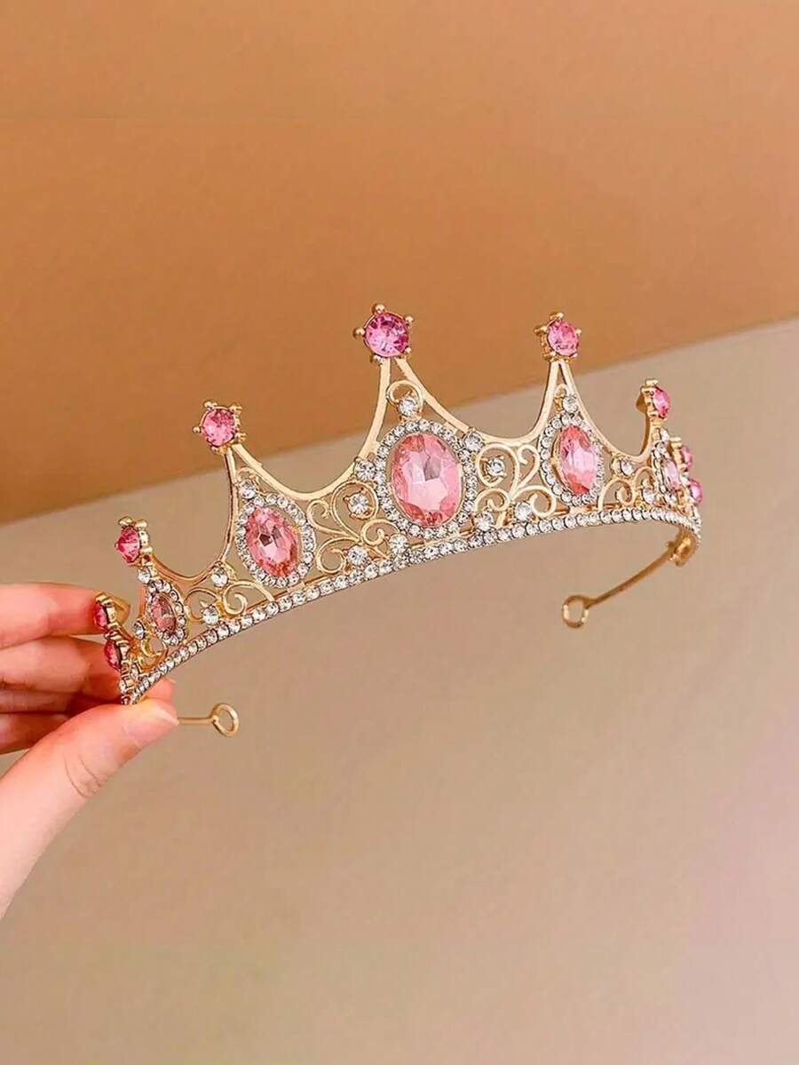 1件复古欧式新娘蓝色水晶皇冠优雅头饰，适合搭配婚纱、头巾、盘发、宫廷风、生日派对、表演服装、化装舞会、万圣节、圣诞节装饰、万圣节配饰、节日、锐舞派对配饰、皇冠、头饰、发饰、花环、发饰、发藤、发圈、金色皇冠、金色头饰、万圣节发箍、圣诞礼物、头饰皇冠、准新娘