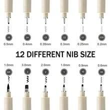 Valentine's Day Gift Manga Marker Pen, 1 Set Fineliner Pen, Art Drawing Fine Point Pen, Manga Markers, Stationery Set, Art Drawing Supplies For Students, Back To School Supplies, Best Friend Gifts - 均碼 - 查看 2