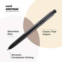 Spectrum - Bolígrafos de gel retráctiles, punta media (0,7 mm), tinta negra, paquete de 5 Para Escuela y Oficina esistente y Duradero Sin Residuos / No Mancha Papel - Negro - Ver 3