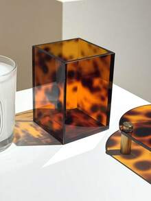 1 Stück Schildpatt-Leopardenmuster handgefertigte Acryl Kosmetikaufbewahrungsbox für Make-up und Schmuck, minimalistischer nordischer Schreibtisch-Organizer Tablett, tragbarer Schminktisch & Frisiertisch Make-up Organizer, Mehrkammer Schmuckschatulle, platzsparender klarer Acryl Kosmetikkoffer, schickes Schildpatt-Muster im Ins-Stil, ideales Geschenk für sie, Geburtstag, Brautjungfer, Feiertage, Rückkehr zur Schule Deko für Studentenwohnheim, Herbst Halloween Feiertag Dekoration Zuhause - Leopardenmuster - Übersicht 6