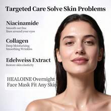 HEALOINE 10 Packs Stem Cell Serum Facial Mask Collagen Face Mask Overnight Korea Hydrating Collagen Face Masks Pore Minimizing, Elasticity Improvement Sheet Mask For All Skin Type Skincare - 顏色A - 查看 5