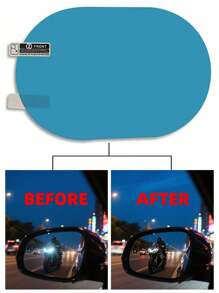 2/4pcs Car Rearview Mirror Film, Waterproof Reflective Film, Anti Fog Nano Coating For Car Rearview Mirrors And Side Windows