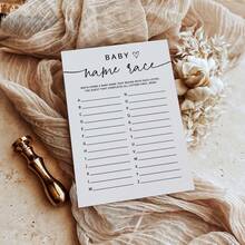 30 قطعة لعبة استكمال اسم الطفل لحفلة استقبال المولود، ذكر أو أنثى، سباق أسماء الأطفال الأبجدية، بتصميم بسيط