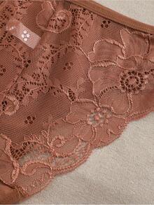 3pcs Breathable Romantic Sexy Lace Patchwork Women's Panties - Multicolor - View 5