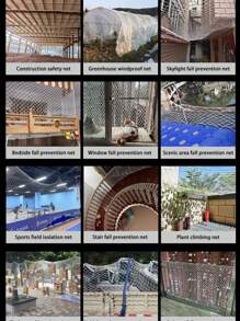 Durable Protective Net, Anti-Fall Safety Net, Designed For Balcony, Stairs, Children & Pets Protection, Also Suitable For Yard, Garden Fencing, Breathable Protective Net