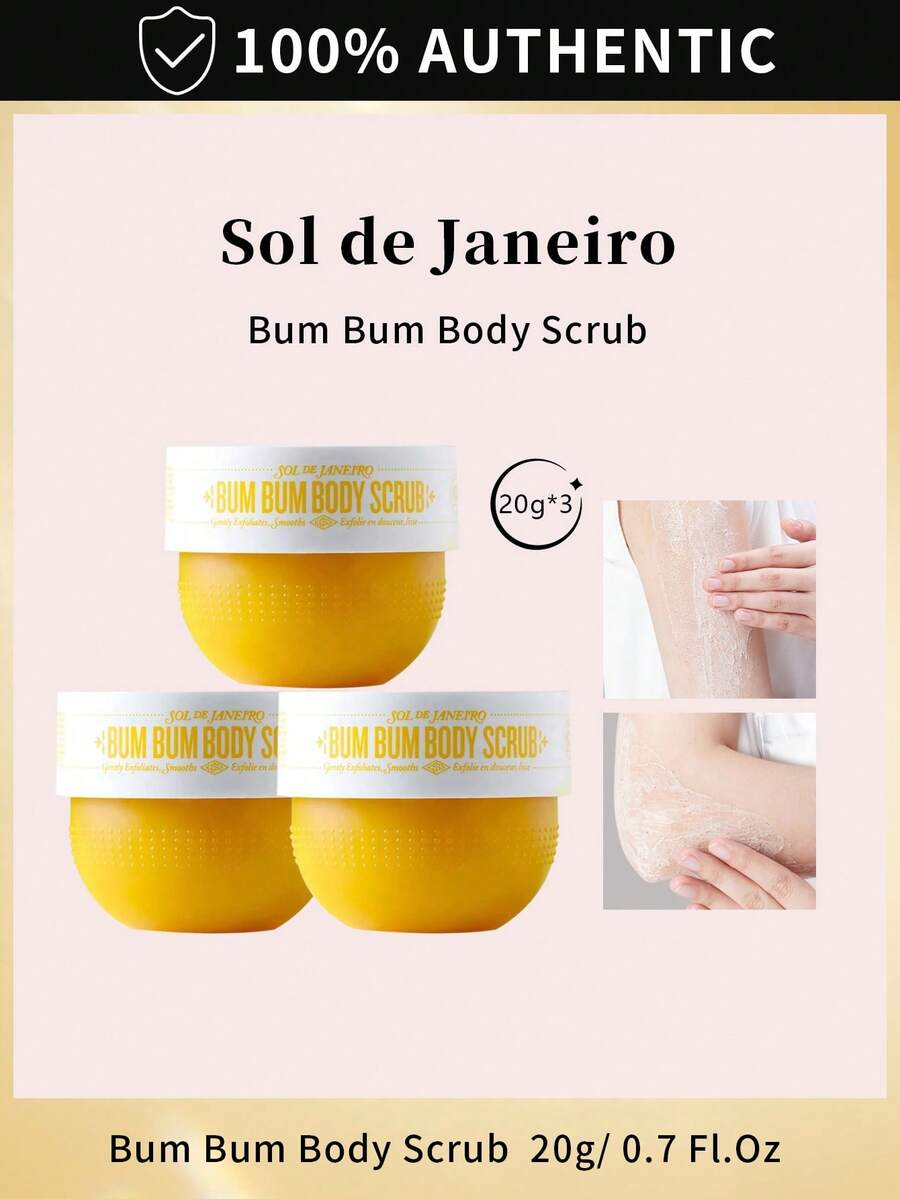 Sol de Janeiro Bum Bum Body Scrub Travel Size 20g/0.7 Fl.Oz - 20g * 3 chiếc - Xem 1