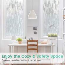 Decorative Heat Reduction Window Cover Frosted 3D Stained Window Film Static Cling Removable Window Decal For Kitchen For Office For Bathroom - Multicolor - View 2