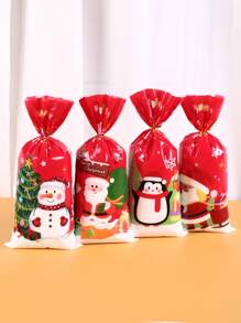 25/50/100 piezas Bolsas de regalo de Papá Noel y muñeco de nieve para Navidad, bolsas de botín de Navidad, decoraciones navideñas para el hogar 2025, envoltura de regalos de Navidad, Feliz Año Nuevo 2026, embalaje reutilizable, decoraciones navideñas, pijamas navideños, regalos de Navidad, decoración navideña