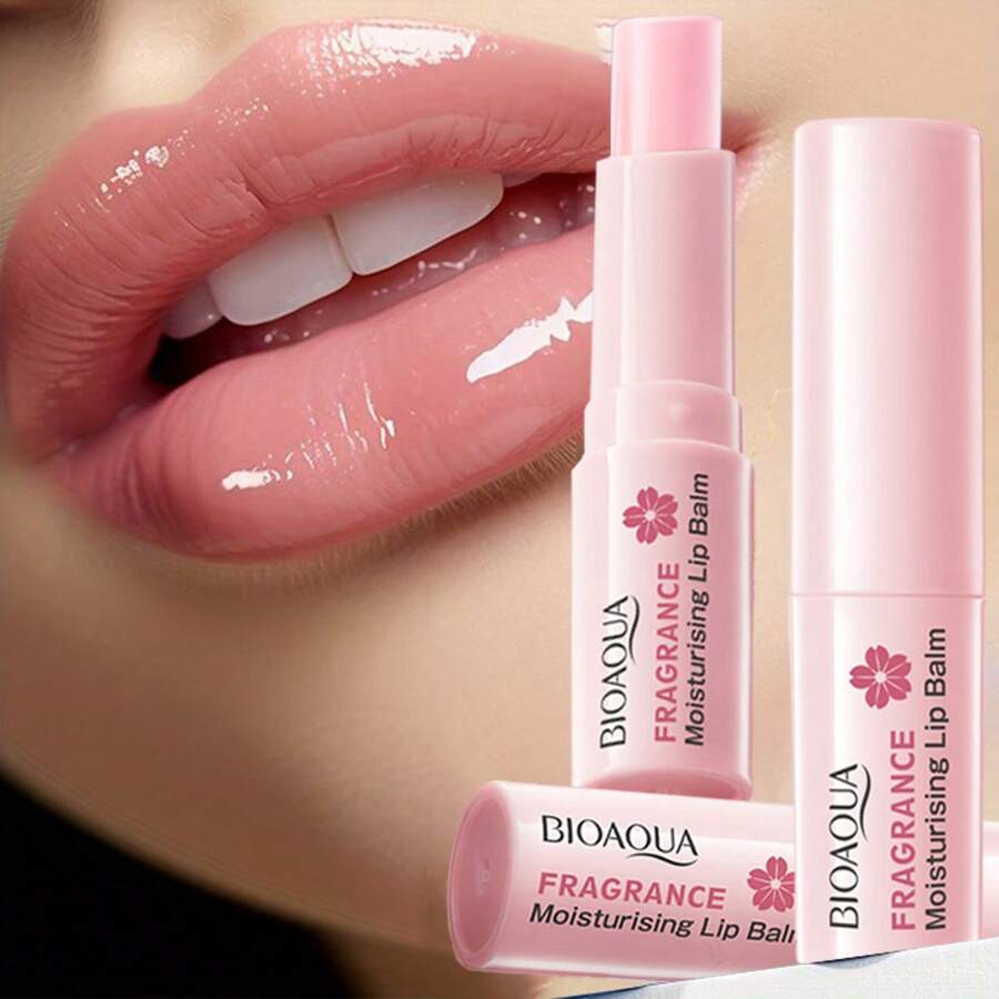 1支樱花香型保湿润唇膏，兼具润唇精华、唇彩、唇油功效，金属按摩棒，减少唇纹，柔滑双唇，滋养双唇，令双唇水润亮泽，唇膜按摩，补充干燥唇部肌肤，按需精准涂抹 - 彩色 - 查看 1