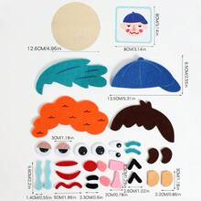 Mainan Edukasi Anak-Anak dengan Perekat Velcro untuk Mengubah Wajah, Puzzle Ekspresi Emosi DIY untuk Anak Laki-Laki dan Perempuan, Hadiah Halloween, Natal & Ulang Tahun untuk Anak-Anak - MultiWarna - View 3