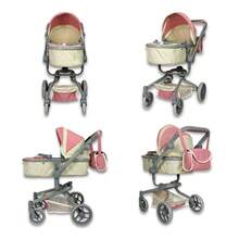 Carriola de Juguete para Muñecas New Noni Modelo IS-9695 Cochecito Moderno y Plegable para Niñas Juego de Simulación y Rol Paseo de Muñecas Ligero y Fácil de Guardar Regalo Perfecto para Niñas - Gris - Ver 2