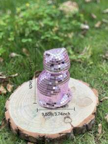 1pc Gold/Silver/Pink (Cat-Shaped) Mirror Disco Ball Decor - Colorful Retro Glass Sculpture, Suitable For 70s 80s Theme Party, Christmas, Valentine's Day Gifts, No Electricity Required Home Decor