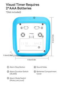 Yunbaoit 1pc Visual Timer (vt01) In Blue Color, Suitable For Learning, Kitchen, Office, Etc.
