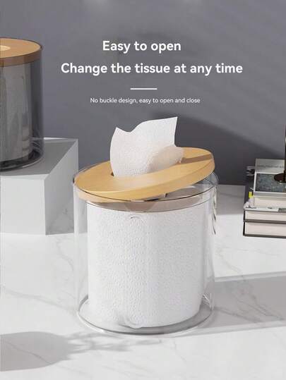 صندوق مناديل شفاف متعدد الوظائف، حامل مناديل ورقية، موزع مناديل ورقية بطراز نوردي، صندوق تخزين إبداعي للمكتب للغرفة المعيشة وغرفة الطعام