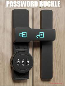 1 件锌合金密码锁和闩锁，180 度滑动谷仓门锁，带 3 位数密码锁和夜光指示灯，适用于主门、车库、窗户、浴室、卧室、橱柜