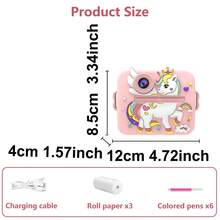 1Pc Instant Print Camera For Kids, A Toy Camera With Dual 1080P HD Lenses, A High-Capacity Battery, Two Printing Modes With Three Levels Of Print Density, 8X Zoom, Perfect For Children Aged 6-12,12+ Making It An Ideal Gift For Kids