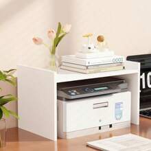 Desktop Bookshelf Wood Tiered Storage Organiser Wooden Bookcase A213 White