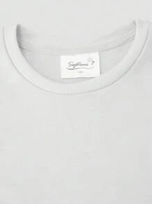 Sudadera para niñas y niños, otoño, cuello redondo, jersey de manga larga, sudadera con estampado de corazón simple, informal, versátil, manga larga, suelta, para el hogar