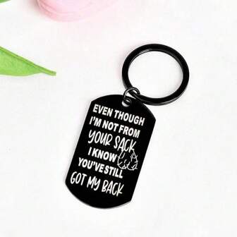 1pc Bonus Dad Gifts From Daughter Son, Stepdad Keychains For Men Father S Day Gifts For Step Dad Birthday Christmas Presents Bonus Dad Father In Law Keychain