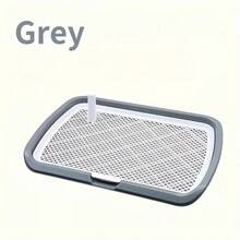 新款平板狗厕所，透气板易于拆卸和清洁，可重复使用的狗厕所训练垫架，配有可拆卸塑料网格尿垫支架，宠物厕所狗便盆带尿液导柱，可拆卸垫架带凸起围栏 - 彩色 - 查看 5