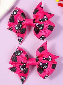 10/20pcs Halloween Bows Hair Clips Decorative Hair Accessories For Girls(Random Color) - Multicolor - View 12