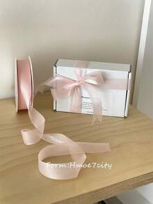 1 Roll Of 20 Yards Of 0.98in Milk Snow Yarn Ribbon, Suitable For DIY, Weddings, Christmas Decorations, Bow Making, Crafts, Cards, Gifts, Flower Accessories, Woven Ribbons And Gift Wrapping Materials - Bow Ribbons, Shoe And Hat Crocheting Supplies/Handmade Supplies/Autumn Decoration Supplies/Holiday Supplies/DIY Accessories, Valentine's Day/Halloween/Christmas/New Year - Multicolor - View 3