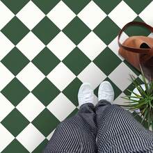 MORCART 40片自粘乙烯基地板砖，防水，可移除，尺寸为7.8英寸 x 7.8英寸，适用于DIY安装于浴室、厨房、壁炉、宠物屋、楼梯、卧室、墙面等处，黑白两色可选。 - 彩色 - 查看 7