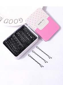 100 pezzi Fermagli per capelli da donna, base per onde, fermagli classici neri dritti, adatti per uso quotidiano, mollette per capelli, accessori per capelli