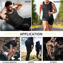 Colete de Sauna Esportivo Outdoor para Homens com Cinturão Modelador de Cintura, Terno de Suor de Neoprene de Sauna, Camiseta Modeladora de Emagrecimento, Regata de Treino, Modelador Corporal, Shapewear de Fitness, Cinturão Modelador de Cintura, Acessórios de Academia para Modelagem de Barriga, Cintas Lombares para Corselet Modelador de Barriga