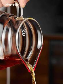 choxila 1 件套咖啡壶，适用于手冲咖啡机，玻璃咖啡壶，云形透明咖啡壶带盖，学校用品，沙特国庆日