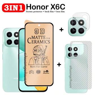 3-In-1 Ceramic Screen Protector Film + Lens Film + Back Film For Honor X6c