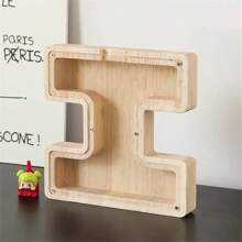 Madebyblanc 木制大号字母储蓄罐 带首字母的存钱罐 硬币存钱罐 生日、圣诞节、节日趣味礼物