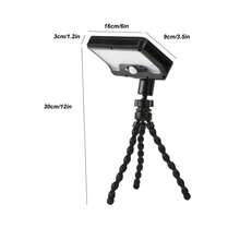 Motion Sensor Outdoor Lights With Flexible Octopus Tripod 600LM Solar Sercurity Lights Waterproof, Dual Charging Solar Ourdoor Light For Camping,Fence, Patio - White - View 2