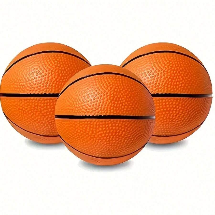 Random Style Mini Basketball - Red & Black Textured PVC Inflatable Ball, Durable Indoor/Outdoor Design, Suitable For Bedroom, Game Room, Gift (18+ Years Old)
